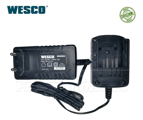 Carregador De Bateria Wesco 18v Ws2938/2937/todas Wesco 18v