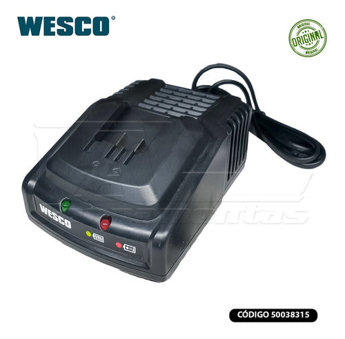 Carregador De Bateria Wesco Ws9897 P/ Parafusadeira Ws2801