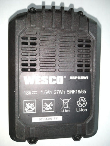 Bateria 18 V Wesco Ws2938/ws2937
