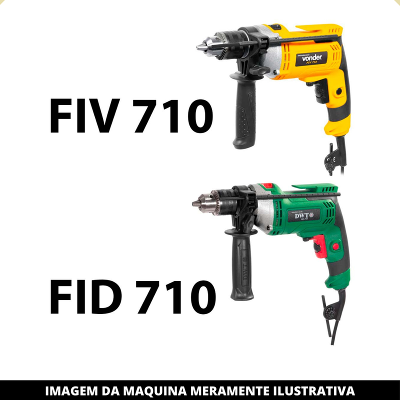Estator (bobina) 220v P/ Furadeira Vonder Fiv710 Dwt Fid710