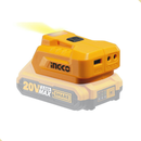 Adaptador/Carregador 20v USB Ingco para Baterias CUCLI2022