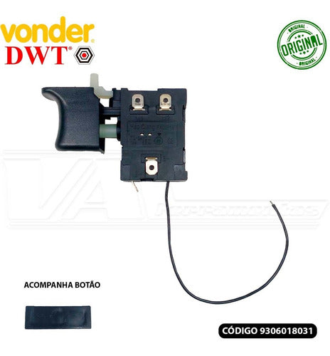 Interruptor p/ Parafusadeira Vonder Pfv018 e Pfd018 Dwt