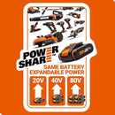 Bateria 20v 4ah Wa3553. Li-ion Para Ferramentas Worx Todas