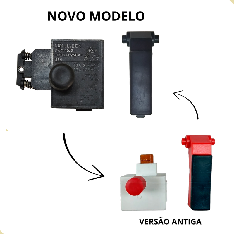 Interruptor P/ Esmerilhadeira Dwt Ws08-115t/ Vários Modelos
