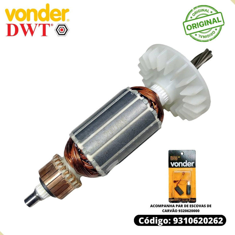 Rotor (induzido) 220v P/martelete Vonder Mpv620 E Dwt Mpd620