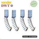 Kit com 2 pares Escova de Carvão para Martelete Vonder MPV840 e Dwt MPD840 Original 9310840081