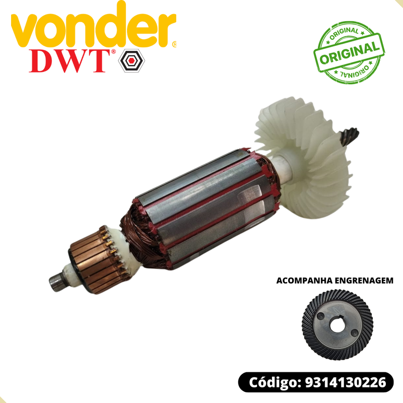 Induzido 220v P/ Politriz VONDER PAV1300 e DWT PAD1300