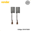 Par de escovas de Carvão para Martelo Demolidor MDV1765