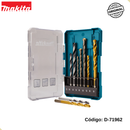 Kit Brocas 9pç Makita - Metal, Concreto e Madeira D-71962