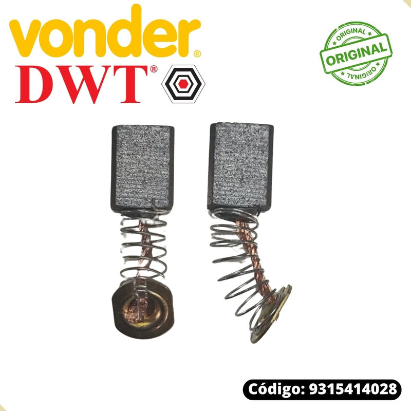 Dois Pares Escovas De Carvão P/ Retificadeira Vonder Rrv414