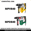 Kit com 2 pares Escova de Carvão para Martelete Vonder MPV840 e Dwt MPD840 Original 9310840081