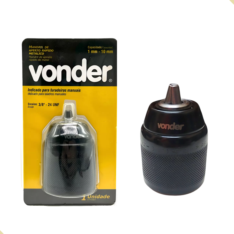 Mandril P/Parafusadeira Manual 3/8'' x 3/8'' Vonder