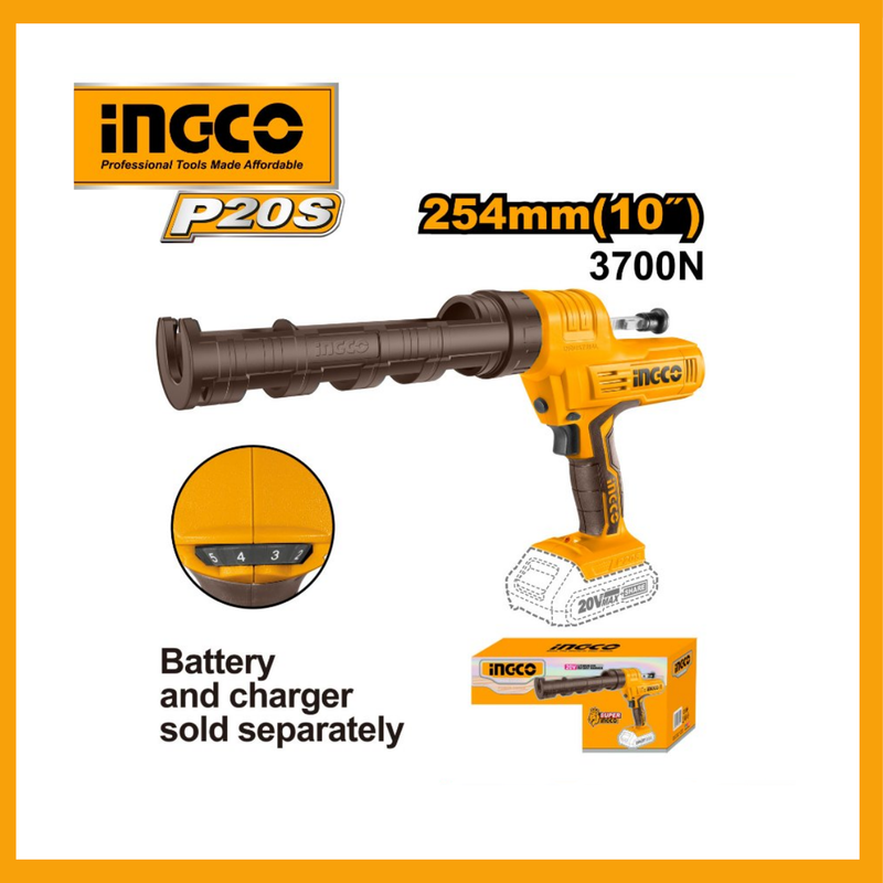 Pistola de Calafetagem Linha P20s Ingco a Bateria 20v