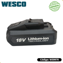 Bateria 18v 2.0Ah  para Ferramentas Wesco WS9970