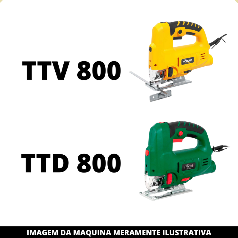Dois Pares Escovas Carvão P/ Serra Tico-tico Vonder Ttv800