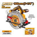 Serra Circular Bateria Ingco 7 1/4" P20s BRUSHLESS CSLI1851