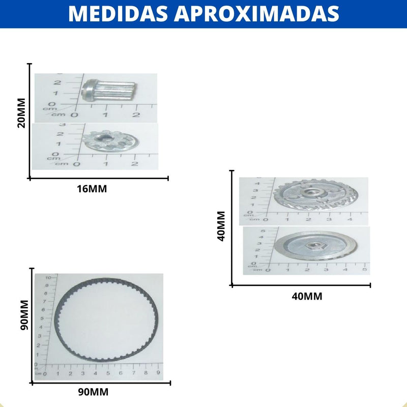 Correia 110xl E Polia P/ Lixadeira De Cinta Einhell Rt-bs 75