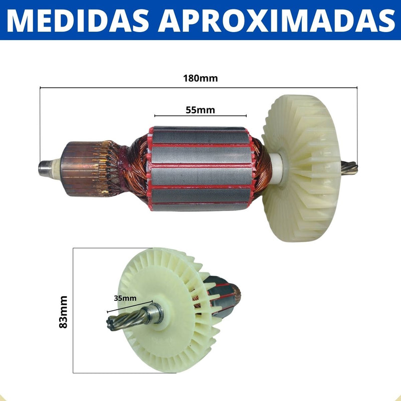 Rotor Induzido 220v P/ Misturador De Argamassa Hm 140 Cortag