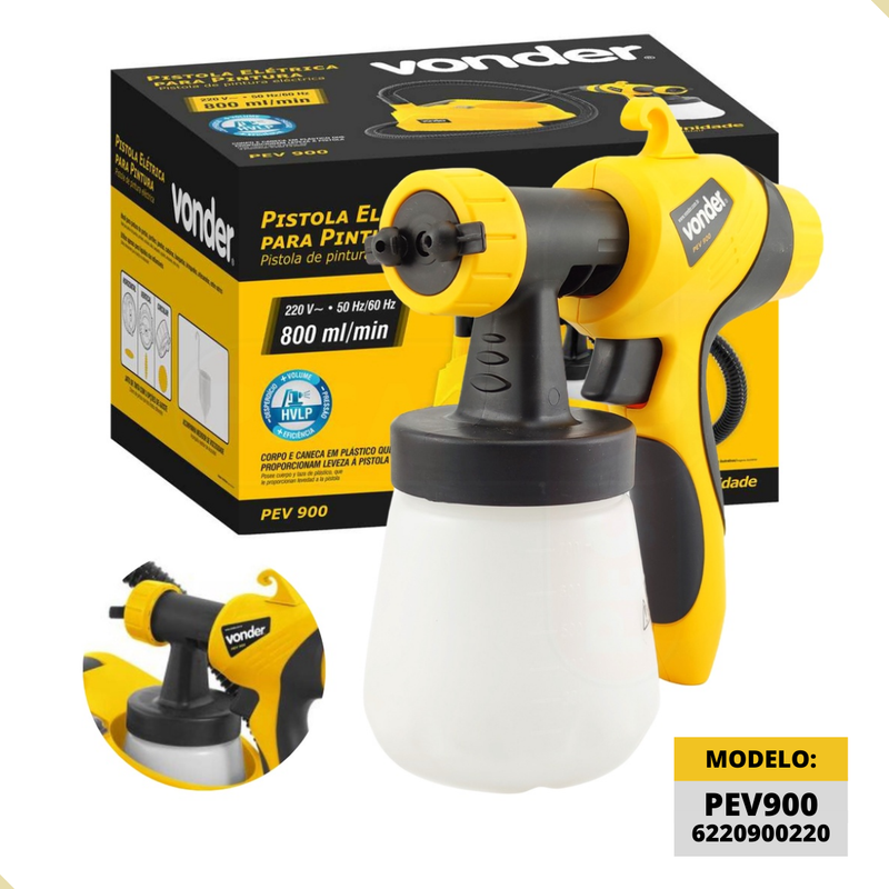 Pistola para Pintura Elétrico  PEV 900 220 Vonder