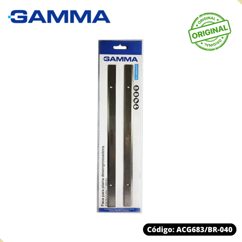 2 Facas 319x18,2x3,2mm p Plaina Desempenadeira G683/BR Gamma