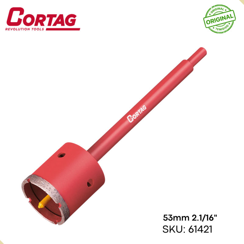 Serra Copo Diamantada 53mm 2.1/16"  Alvenaria Cortag 61.421
