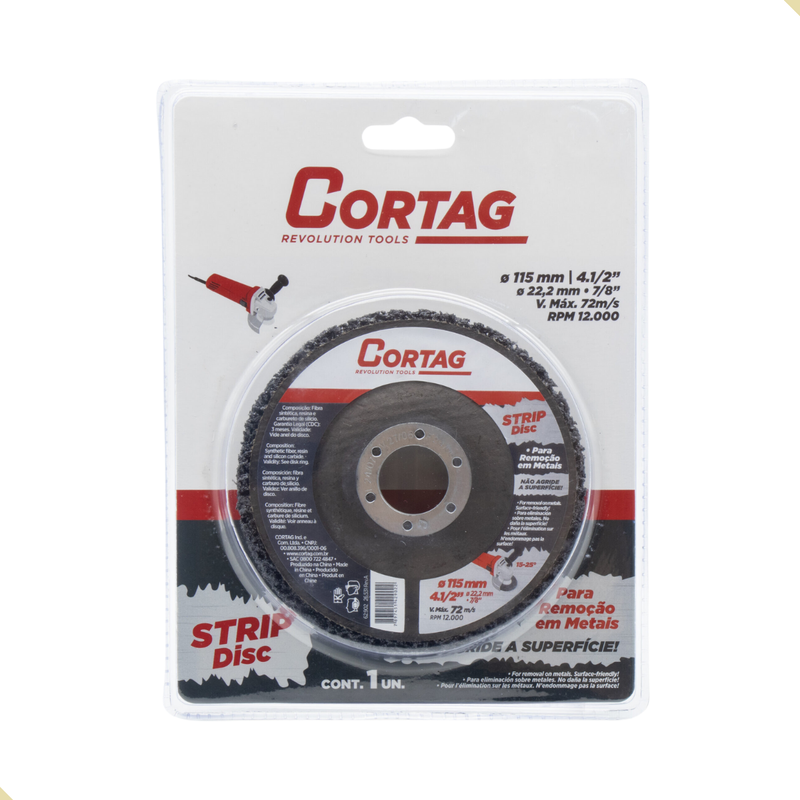 Disco Strip Removedor p/ Limpeza Cortag 115mm 4.1/2" 62902