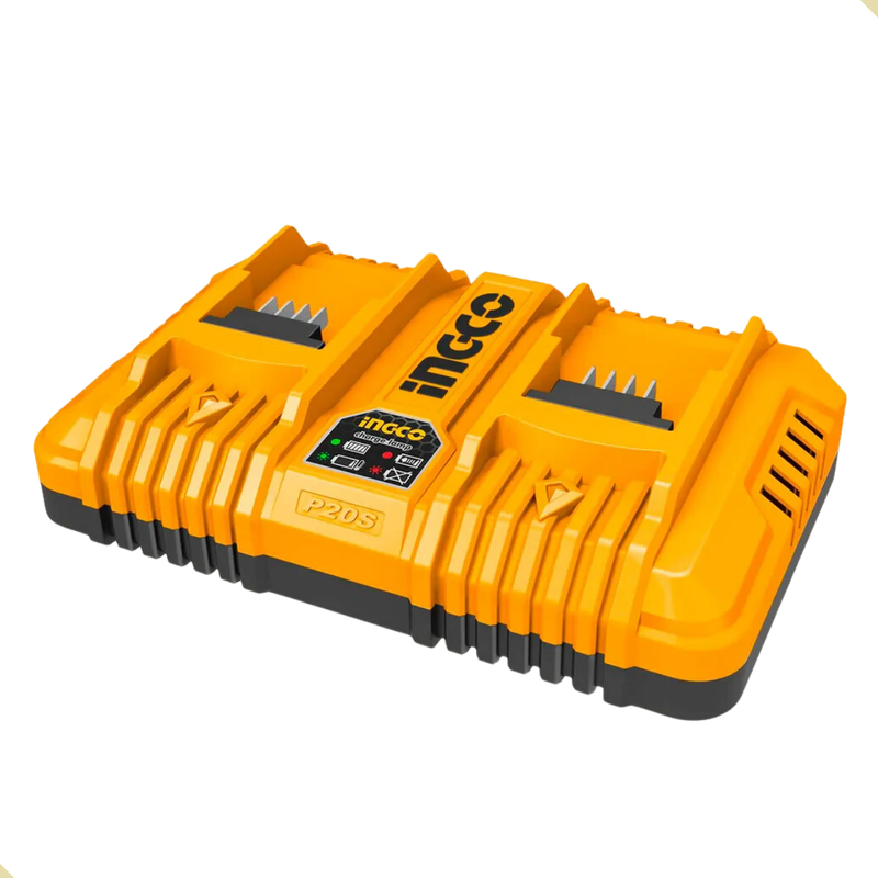 Carregador de bateria Duplo PS20 Bivolt Ingco 20v Fcli2034-9