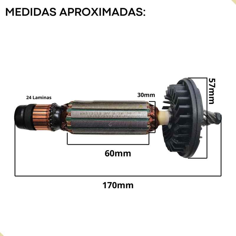 Rotor Induzido Completo 220v Esmerilhadeira DWE4020 Dewalt