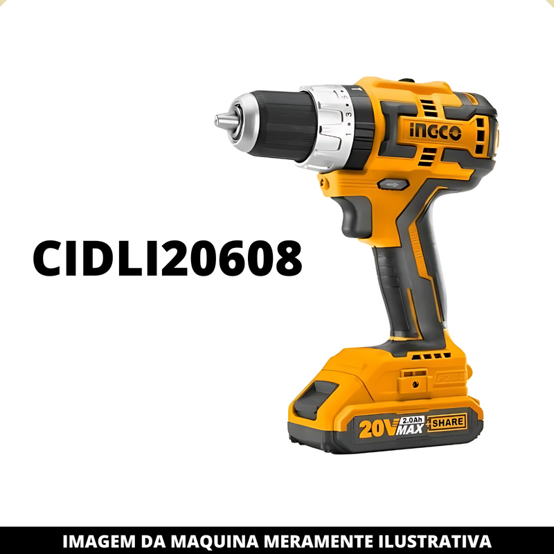 Carcaça Completa para Parafusadeira Ingco CIDLI20608
