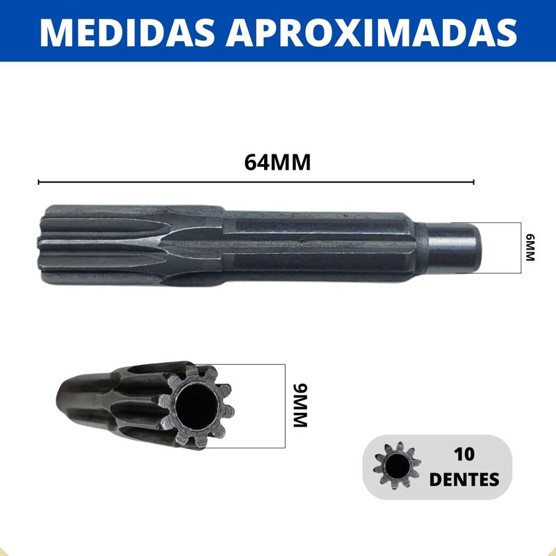Eixo Dentado para Martelete Wesco Ws3160