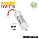 Capacitor 80uf P/ Motocompressor 110v Vonder Mcv076