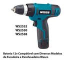 Bateria 12v Wesco P/ Parafusadeira Ws2532 E Diversos Modelos