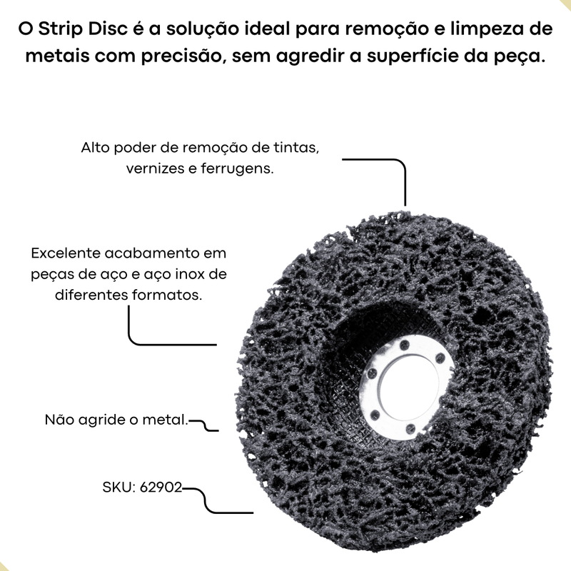 Disco Strip Removedor p/ Limpeza Cortag 115mm 4.1/2" 62902