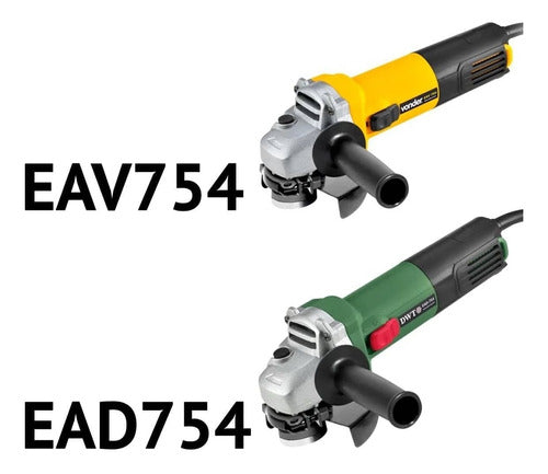 Dois Pares Esc. De Carvão P/esmerilhadeira Vonder Eav754/ead