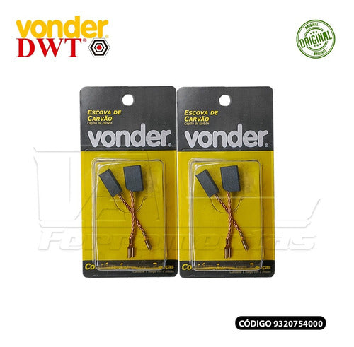 Dois Pares Esc. De Carvão P/esmerilhadeira Vonder Eav754/ead