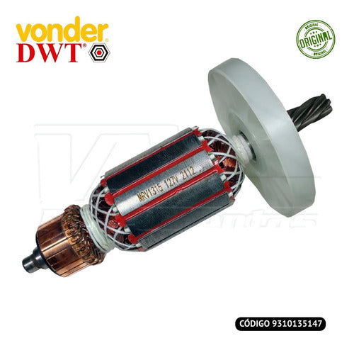 Rotor Induzido 110v P/ Martelete Vonder Mrv1315 Dwt Mrd1315
