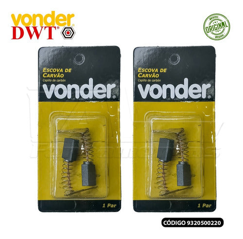 Dois Pares De Carvão P/furadeira Vonder Sbm-1050t E Outros