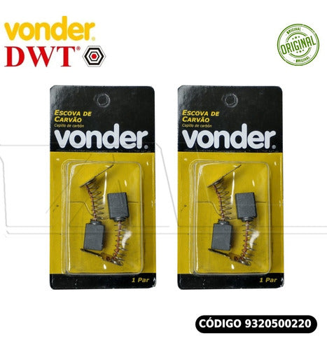 Dois Pares De Escovas De Carvão P/furadeira Vonder/dwt