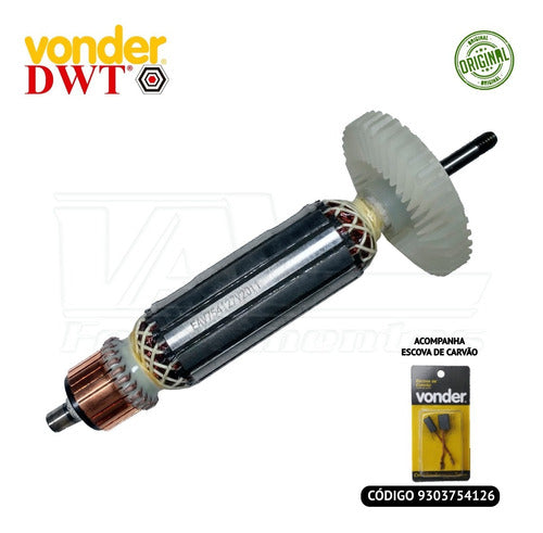 Rotor Induzido 110v P/ Esmerilhadeira Vonder Eav754/ead754