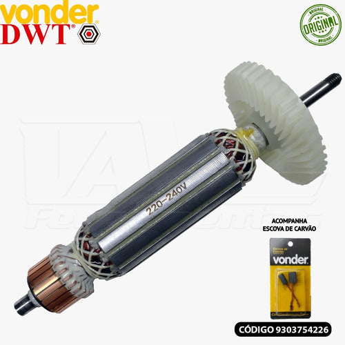 Rotor Induzido 220v P/ Esmerilhadeira Vonder Eav754/ead754