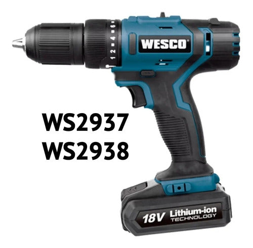 Motor E Pinhão Para Furadeira Ws2937/ws2938 Wesco 18v